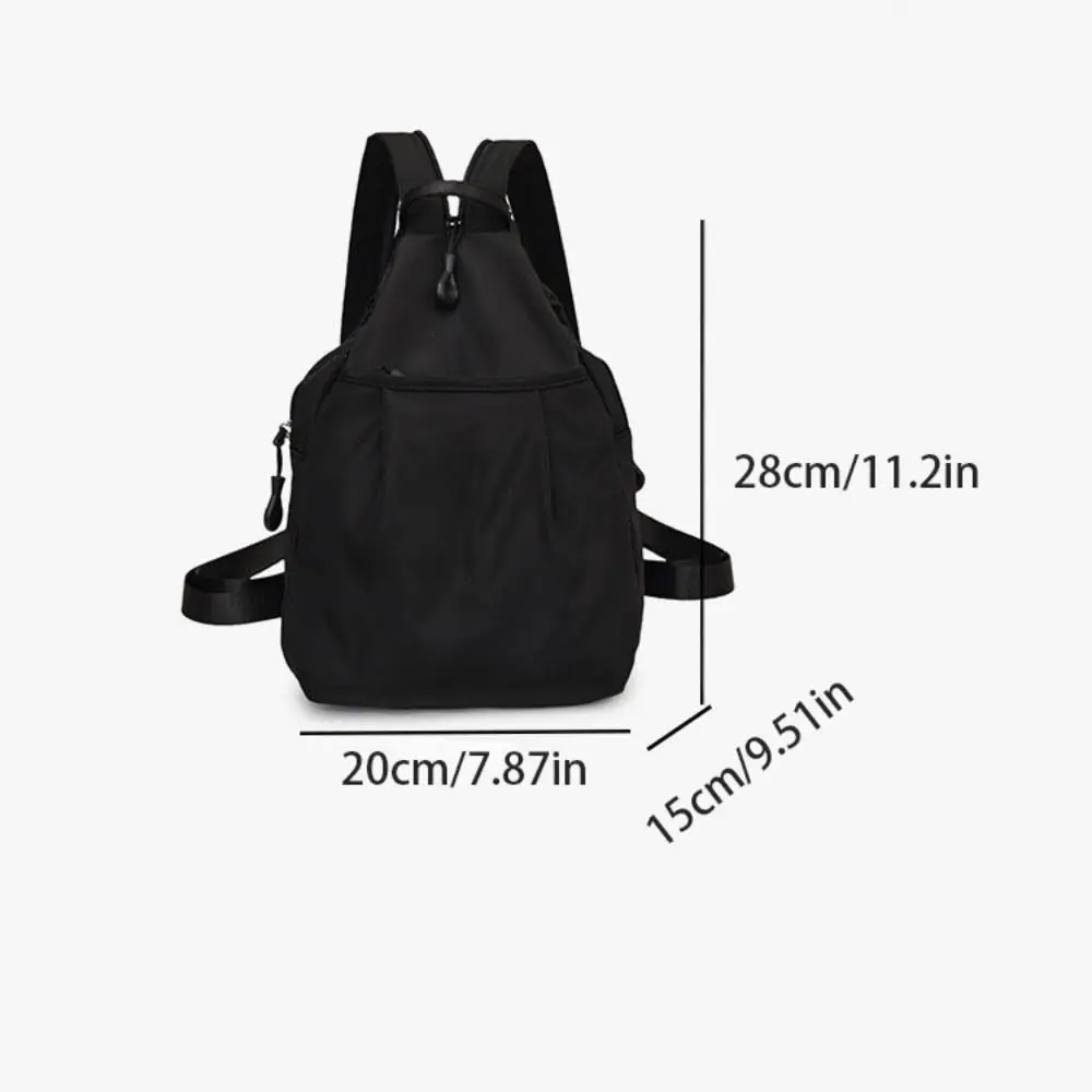 Zaino in tessuto Oxford tinta unita Borsa a tracolla casual leggera di grande capacità con tracolla regolabile in nylon
