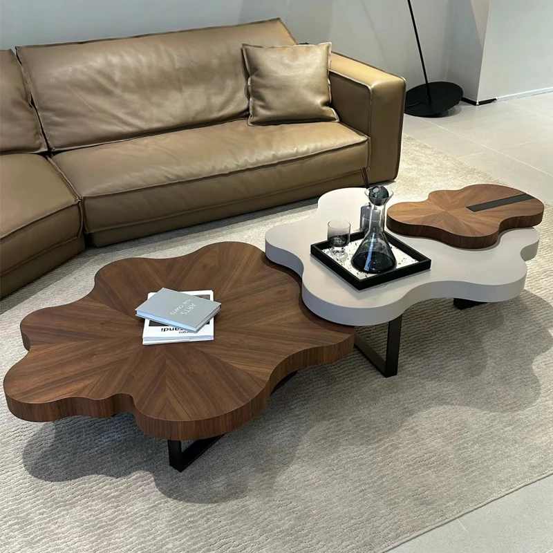 

Italian minimalist cloud coffee table modern minimalist solid wood irregular creative designer special-shaped home