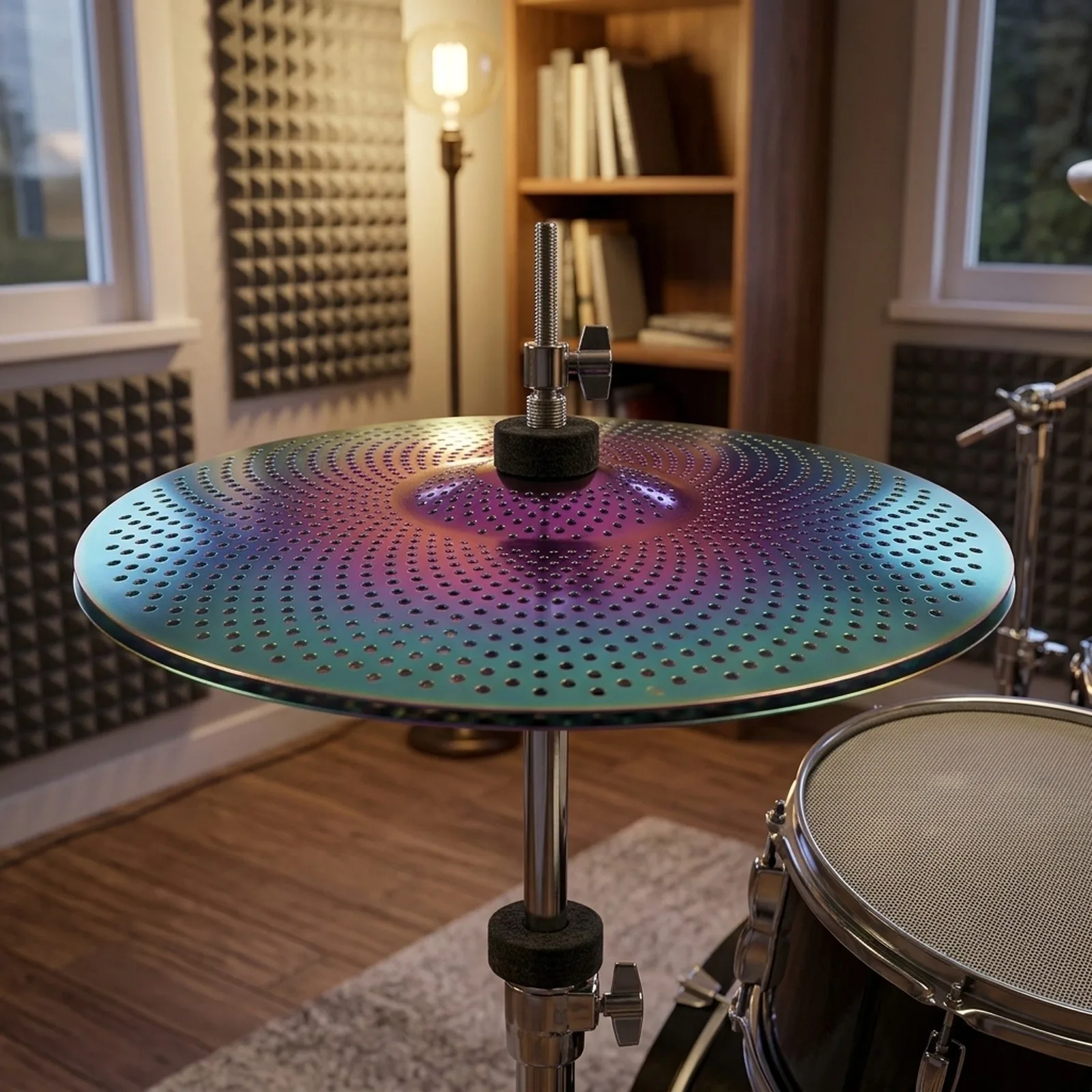 Colored Alloy Mute Cymbal Set Battery Realistic Feel For Drummers Suitable For Beginners For Drumming Practice
