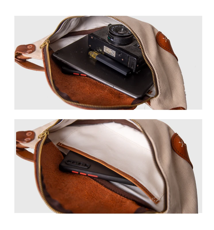 Bolso de pecho Retro para hombre, bandolera de cuero genuino de alta calidad, tendencia de moda, para el fin de semana, para motocicleta