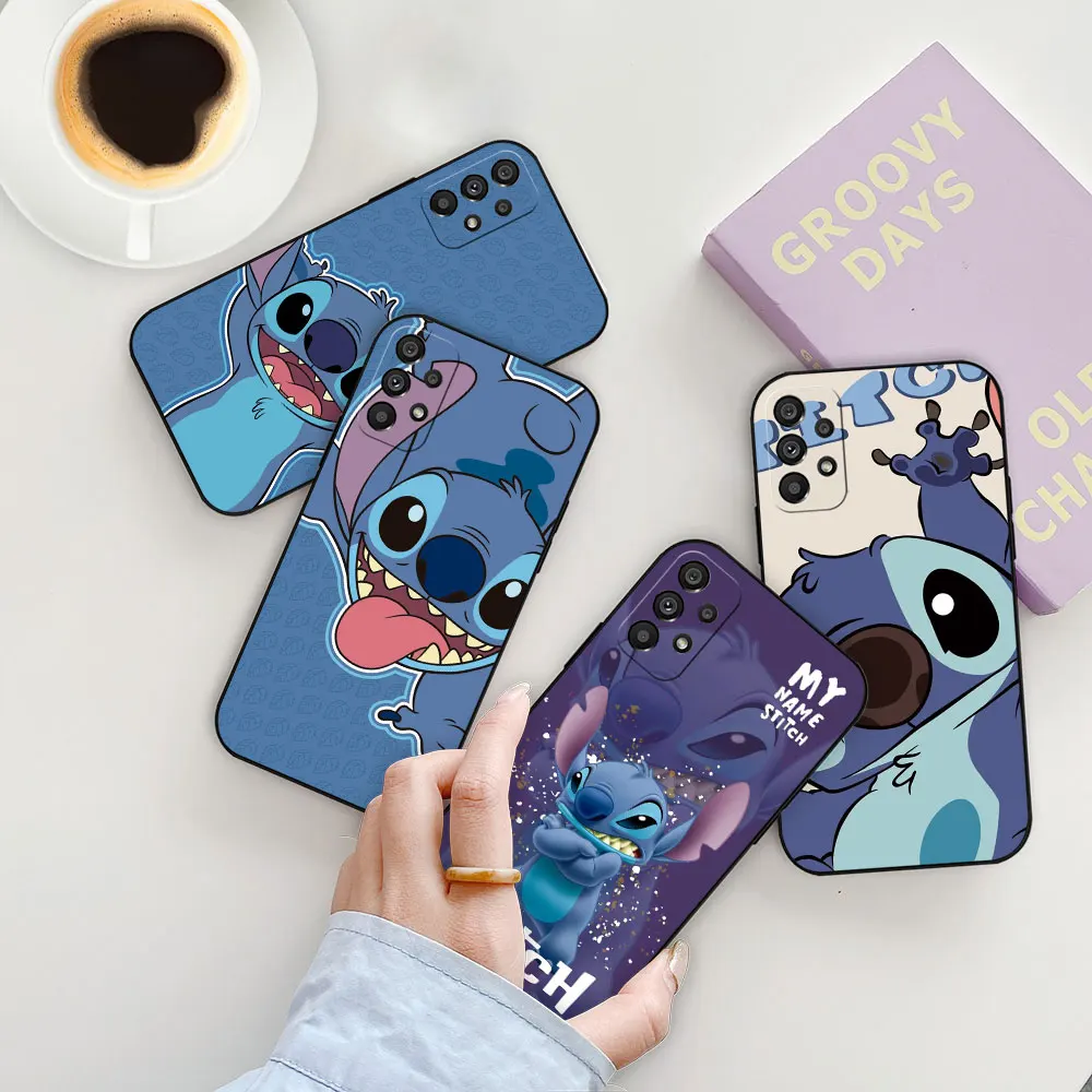 Disney Lilo Stitch Anime Case For Samsung A90 A80 A73 A72 A71 A70 A60 A55 A54 A53 A52 S A51 A50 A42 A35 A34 A33 A32 A31 5G Cover