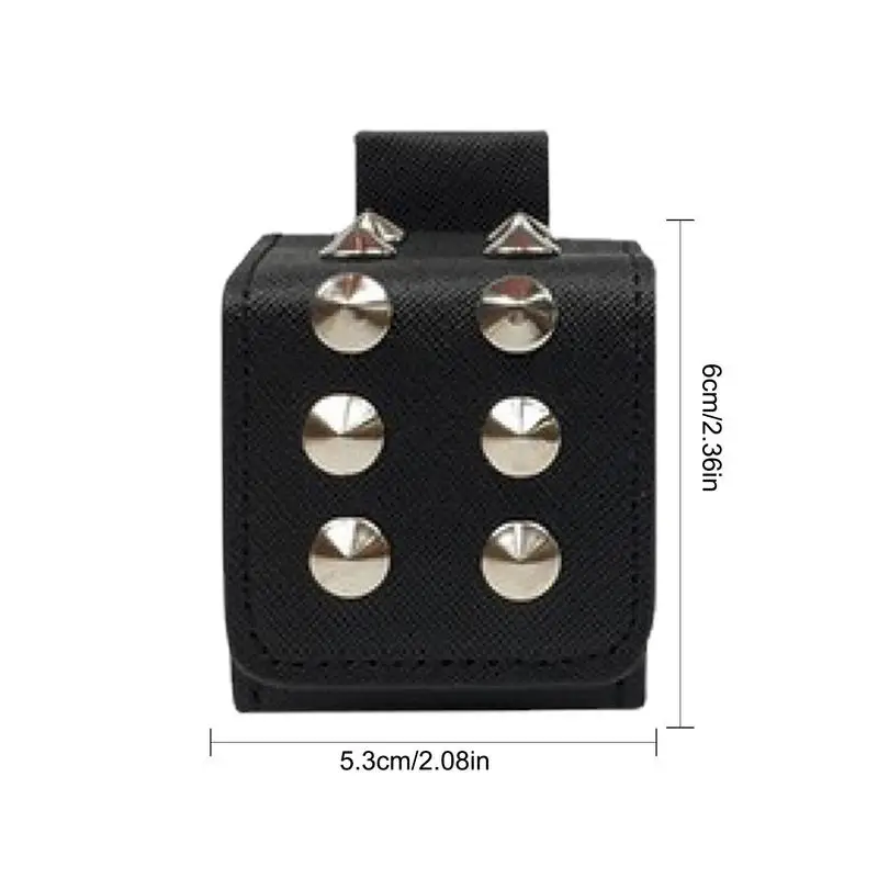 2023 PU Leather Golf Ball Bag Rivets Golf Ball Mini Pouch Storage Pocket Protective Cover Waist Bags Golf Sport Accessories