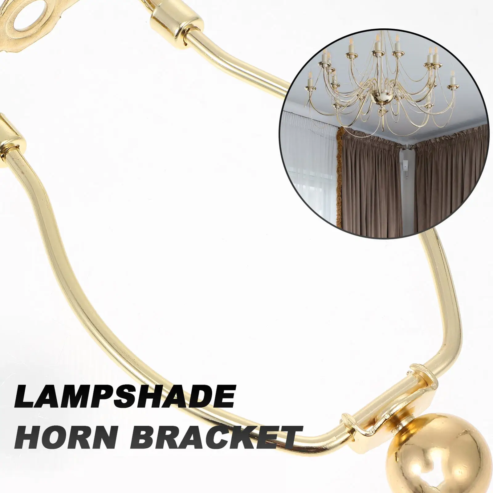 

2 pcs Lampshade Bracket Alloy Plated Harp Frame For Table Floor Crystal Lamps Durable Holder Home Restaurant Cafe Lighting