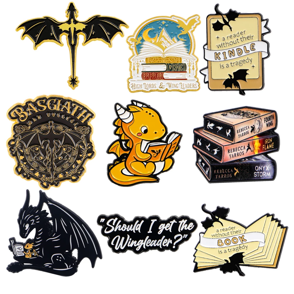Insignias clásicas novedosas de maletín de dragón para hombres y mujeres, alfileres de solapa para mochilas, alfileres de esmalte suave, broche para ropa, accesorios de moda