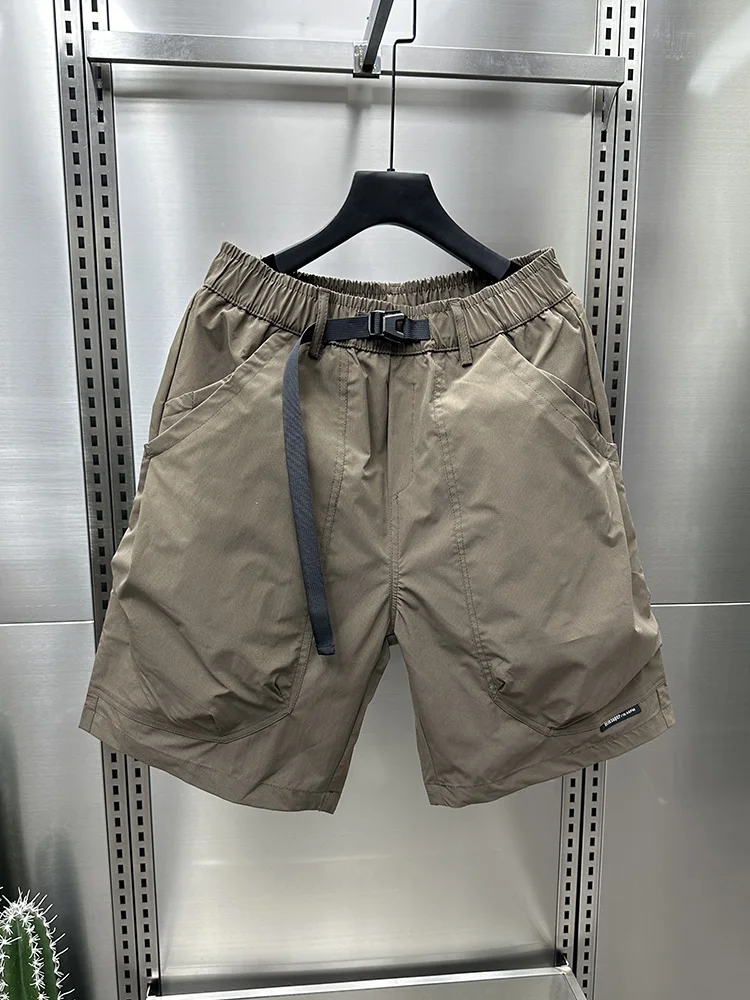 

Men's Faion ort Pants 2025 Summer Thin Straight Leg Loose Fit Five-Quarter Belted Workwear Sle Casual Youthful Urban