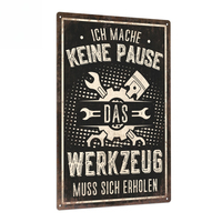 1pc Vintage Metal Tin Sign, \