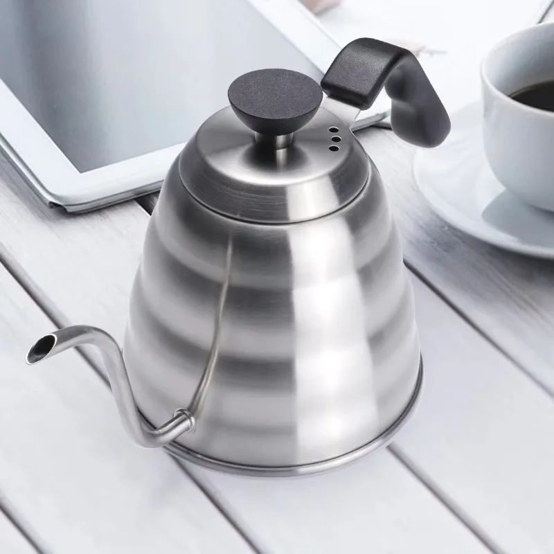 Customized new 304 stainless steel long spout dripping cloud handmade gooseneck kettle coffee pot with temperature