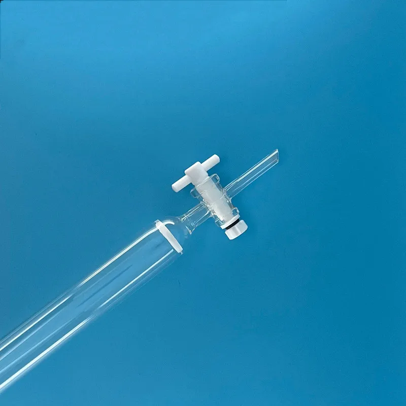 Flash Chromatography Column With Storage Sphere, With Sand Plate G2,Joint 24/29, With PTFE Valve Aperture