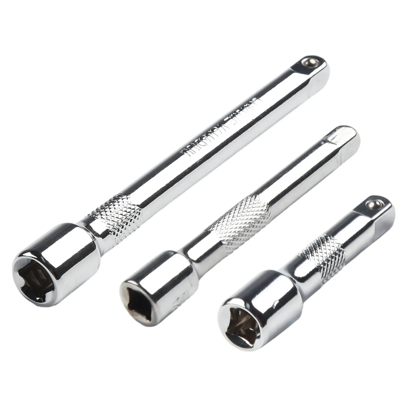 3pc 1/4Inch Chromed Steel Extension Bars Ratchet Sockets Wrench Adapter Power Drill Adapters Long Bar Connecting Rod 50/75/100MM