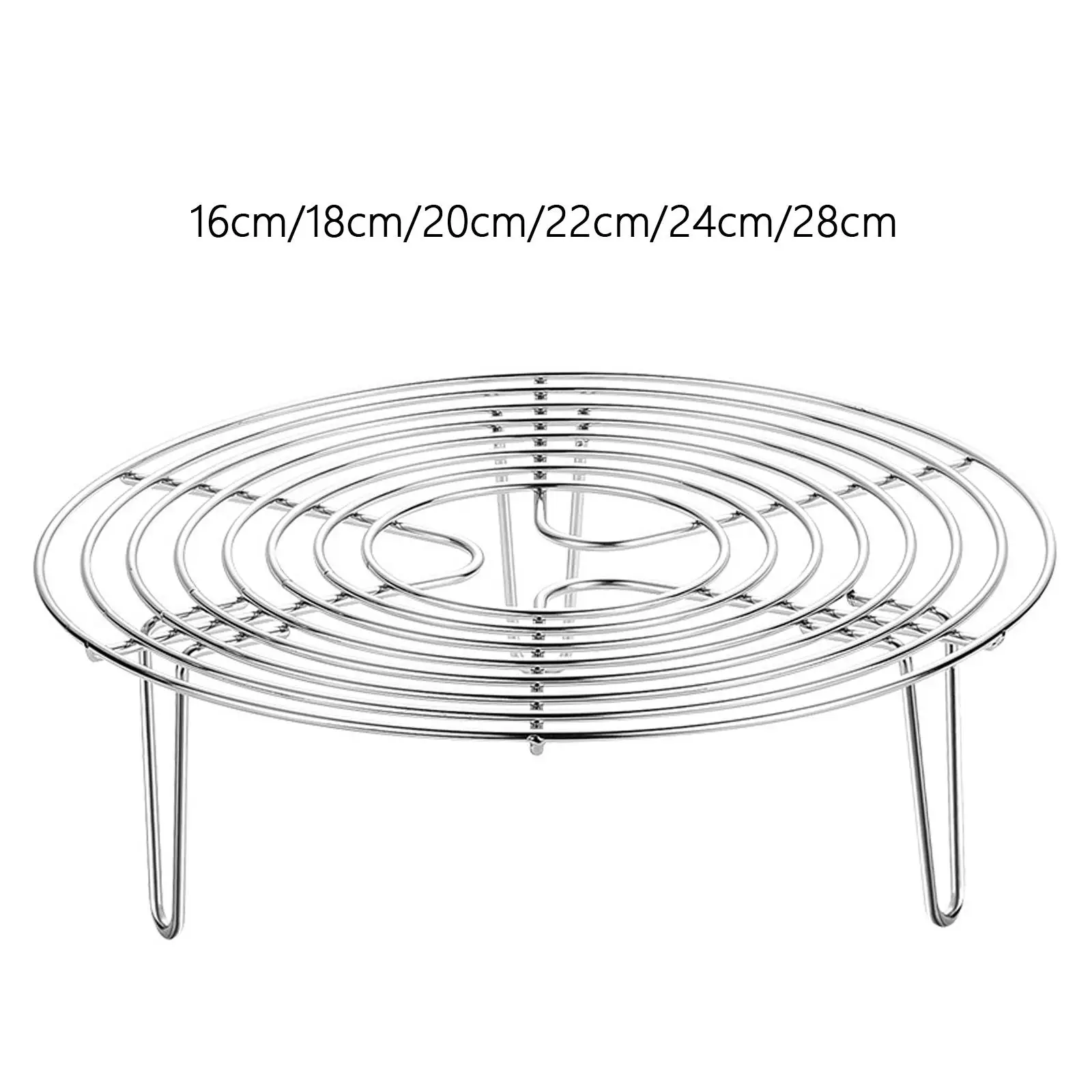 Round Cooling Rack Cooking Ware Height 2.76inch Steamer Rack Stainless Steel