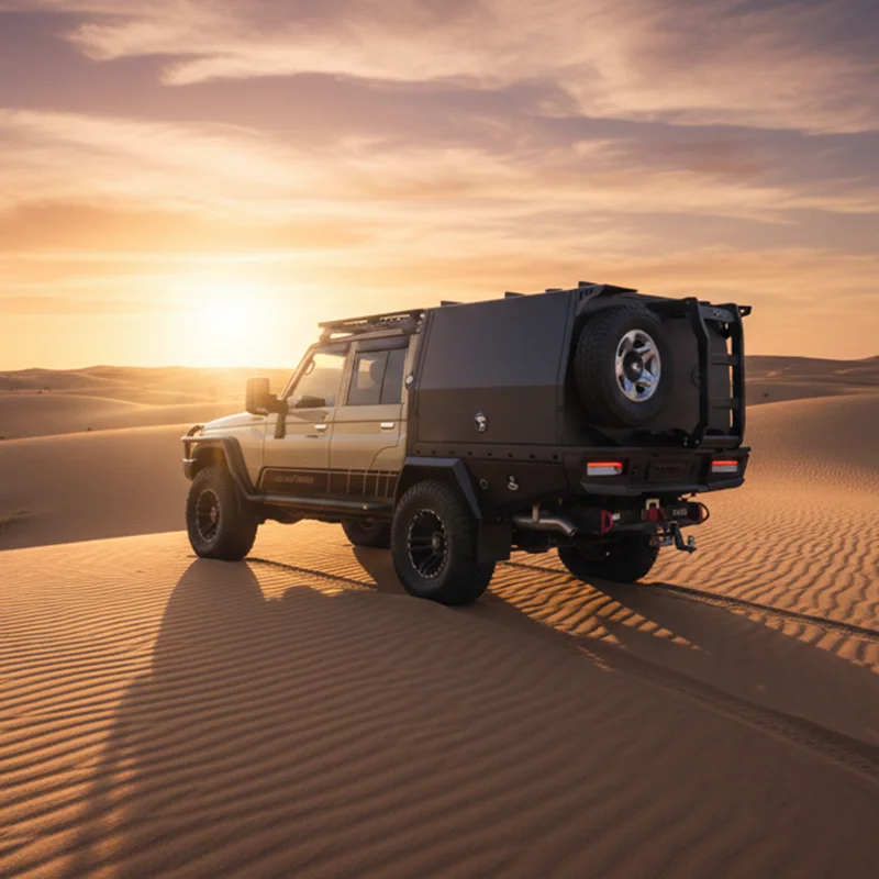 Waterproof Aluminum Dual Cab 1800 Camper Tent Canopy & Tray with Tool Box and up to 2000L Capacity