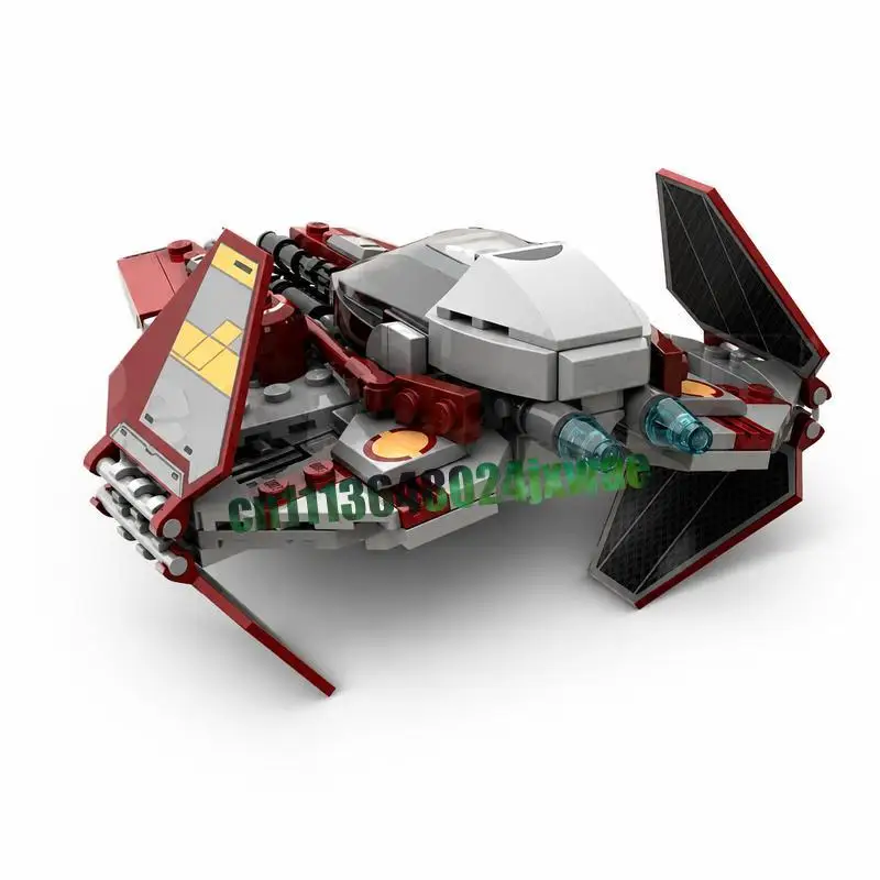 201PCS Mini Sci Fi Interstellar Space Fighter Jet Vessel Model Custom Building Blocks DIY Assembly Toy Collection Holiday Gifts view 6
