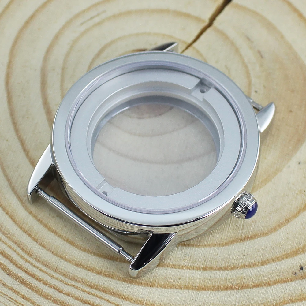 42 مللي متر حافظة ساعة من الفولاذ المقاوم للصدأ الياقوت كريستال الساعات اكسسوارات ل Eta 2824 PT5000 32.50-34.00 مللي متر ساعة الطلب إصلاح أجزاء