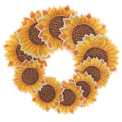 5Pcs Sunflower Sew on/Iron on Embroidered Patch Diy Craft Clothes Applique