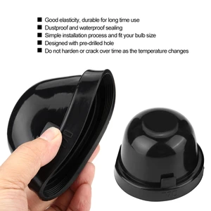 Tampa de borracha para carro LED Bulb, impermeável e Dustproof, Cap Farol, 2 PCs, 70mm 10 principais vendas tampa farol azera - №9