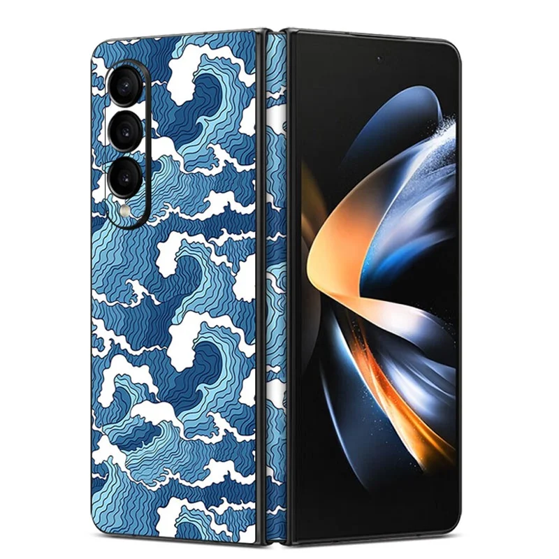 Colorful uflage Sticker for Samsung Galaxy Z Fold 5 4 3 2 5G Decal Skin Back Screen Protector Film Cover 3M Wrap