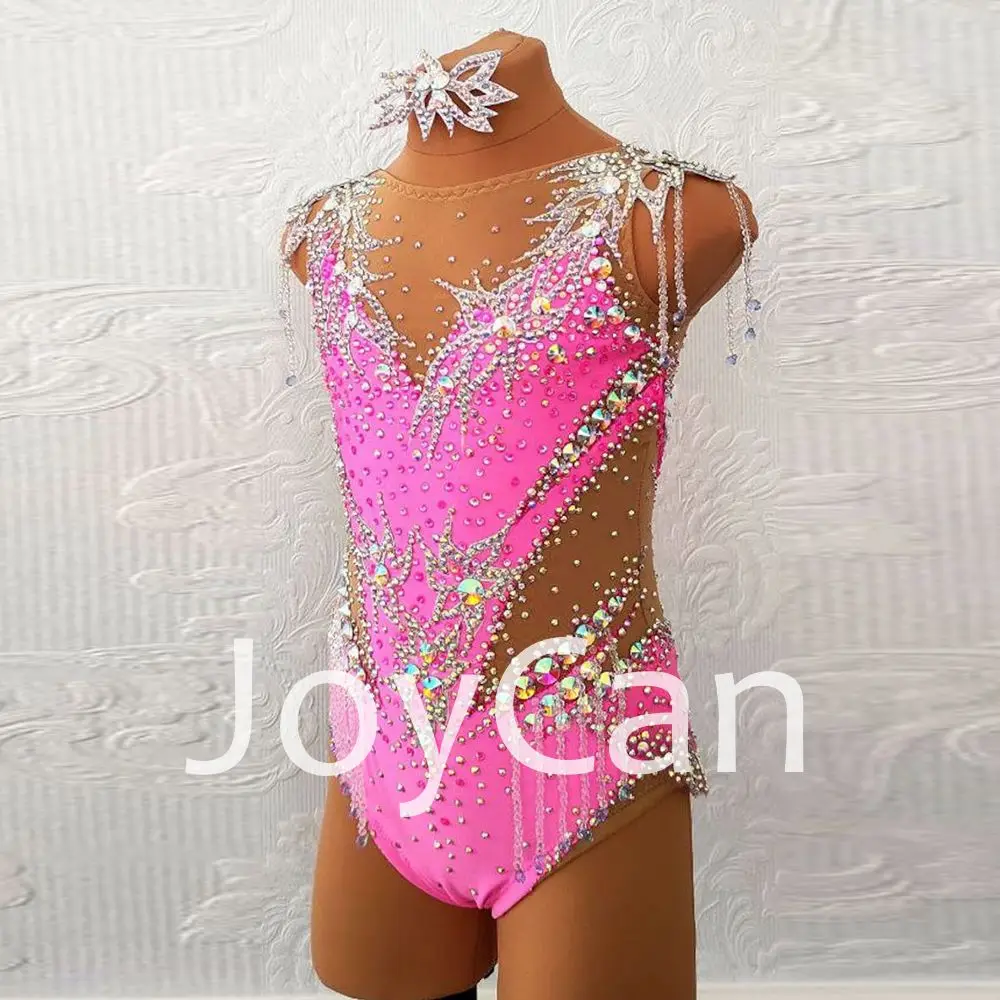 جويكان وردي سبانديكس ثياب الجمباز للفتيات والنساء ، ملابس رقص أنيقة للمنافسة