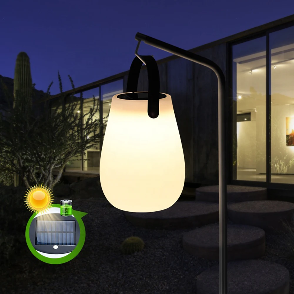 800mAh luz quente portátil Solar jardim camping lâmpada LED Solar Powered lâmpadas recarregáveis e lanternas