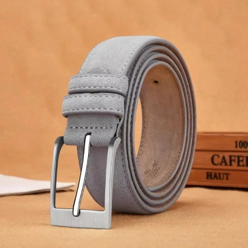 Cinturón ancho de gamuza de diseño de lujo a la moda, cinturón de cuero PU con hebilla a la moda, correa de cintura de negocios Retro versátil para hombres y mujeres