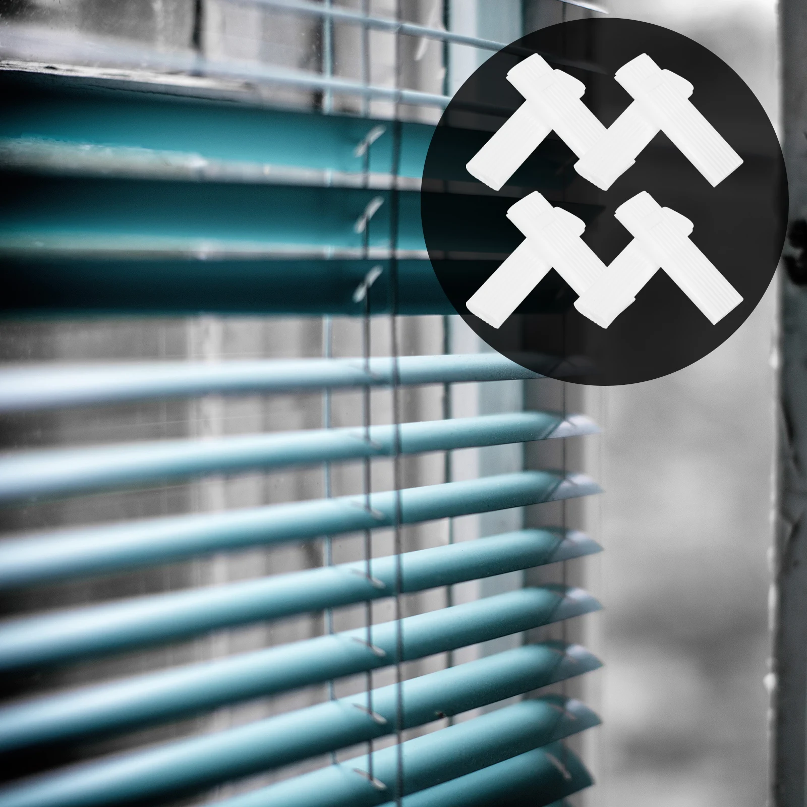 

8Pcs White Blind Wand Handle Cord Weight Tensioner Simple Design Easy Match Curtain Accessories Vertical Blind Tensioner