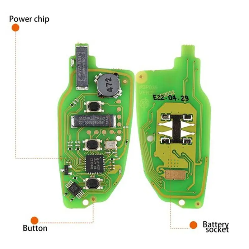 Para Xhorse XSKF01EN llave remota de proximidad inteligente Universal Fob de 3 botones para herramienta de llave VVDI