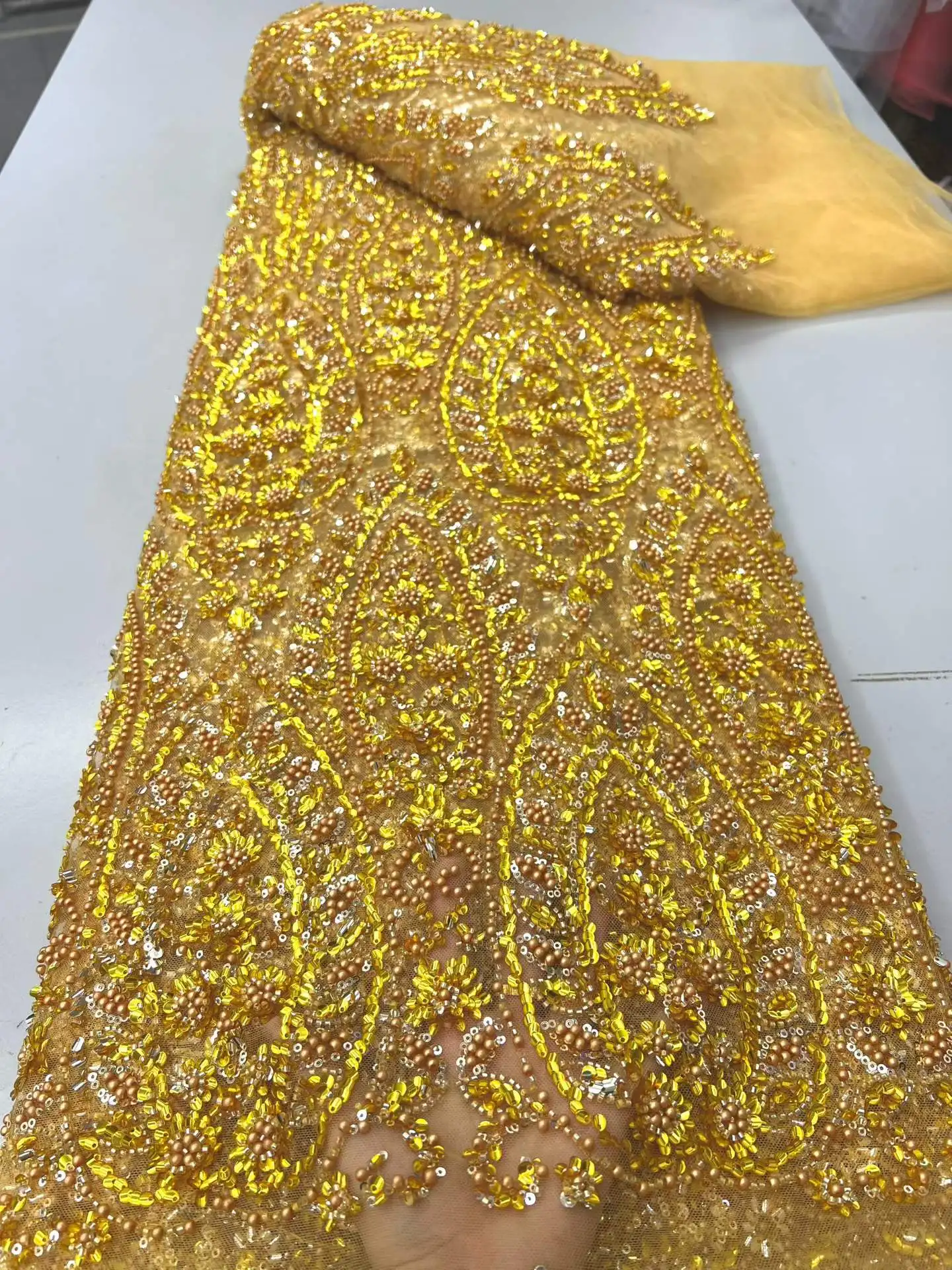 Tecido de Alta Qualidade para  - Embroidery Net Dress avaliação e preço