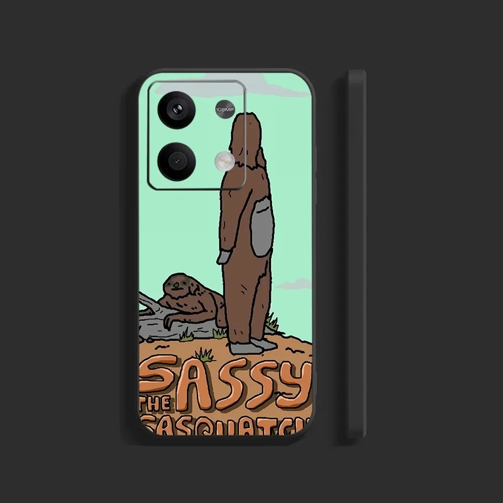 Sassy The Sasquatch Phone Case For Xiaomi 11 Redmi Note 11 5G 8T 9A 9 10T Note8Pro Note9 12SUltra Black Case