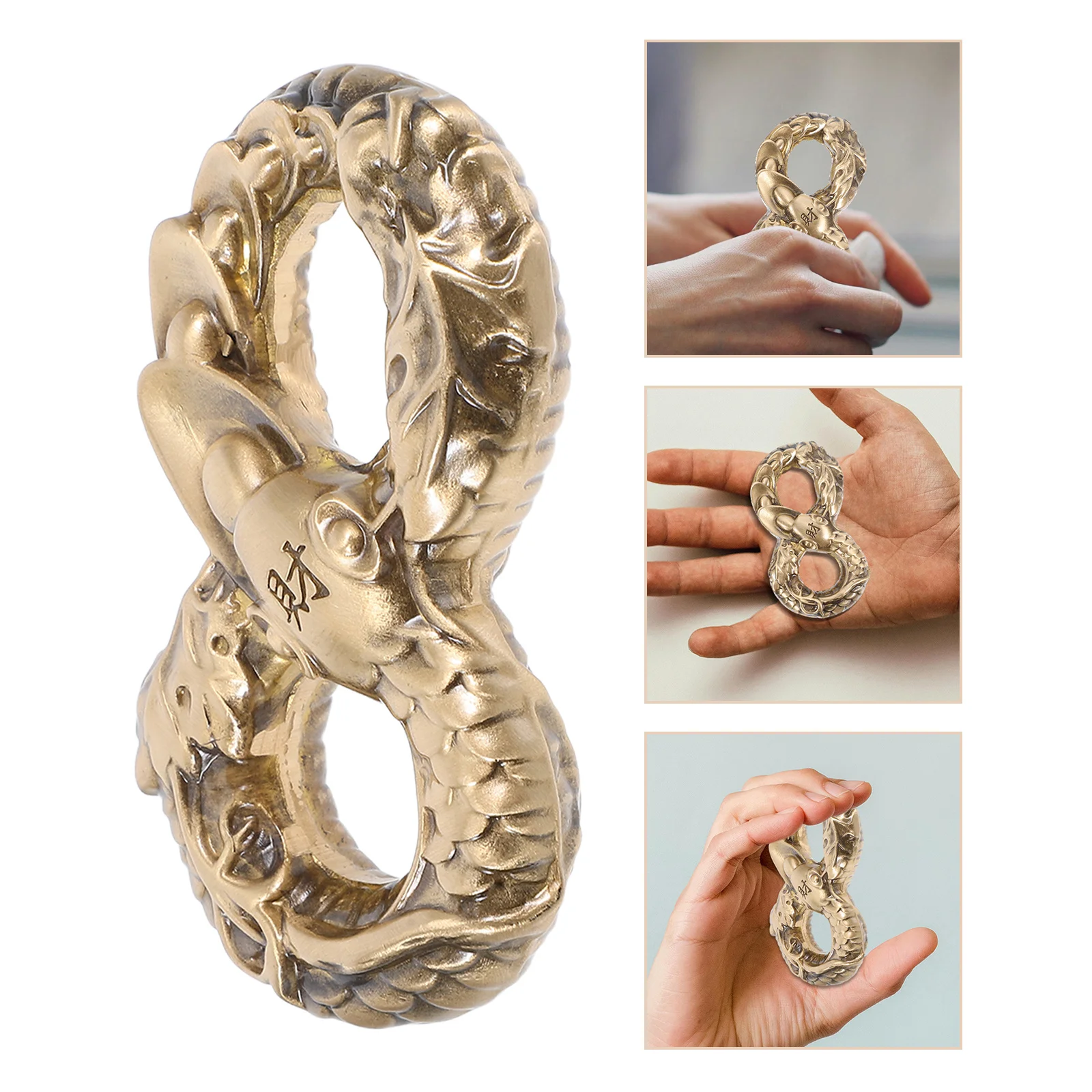 

Brass Snake Figurine: Miniature Gold-Finished Sculpture For Desk Decor Stress Relief Finger Exercise Brass Home Decor Lunar New