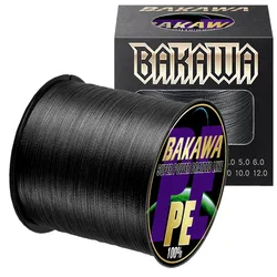 Bakawa สายเอ็นตกปลาถัก4เส้นใย Pesca 100เมตร300เมตร500เมตร1000เมตรสายปลาคาร์พญี่ปุ่นทนต่อการขีดข่วน