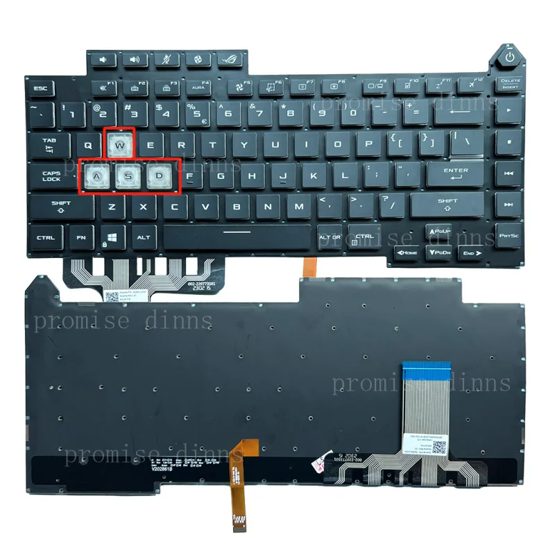 M   for Asus ROG Strix Scar 15 G533 G533ZM G533ZS G533ZW G533ZX US Keyboard backlit