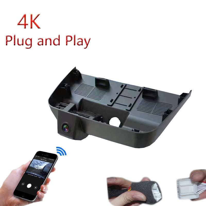 4K Plug And Play For HONGQI HS5 2023 Car Video Recorder Wifi DVR Dash Cam Camera FHD 2160P