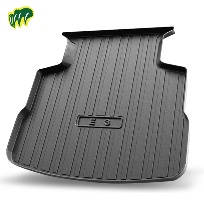 For BYD e3 E3 2020 2021 2022 2023 TPE Custom Fit Car Trunk Mat All Season Black Cargo Mat 3D Shaped Laser Measured Trunk Liners