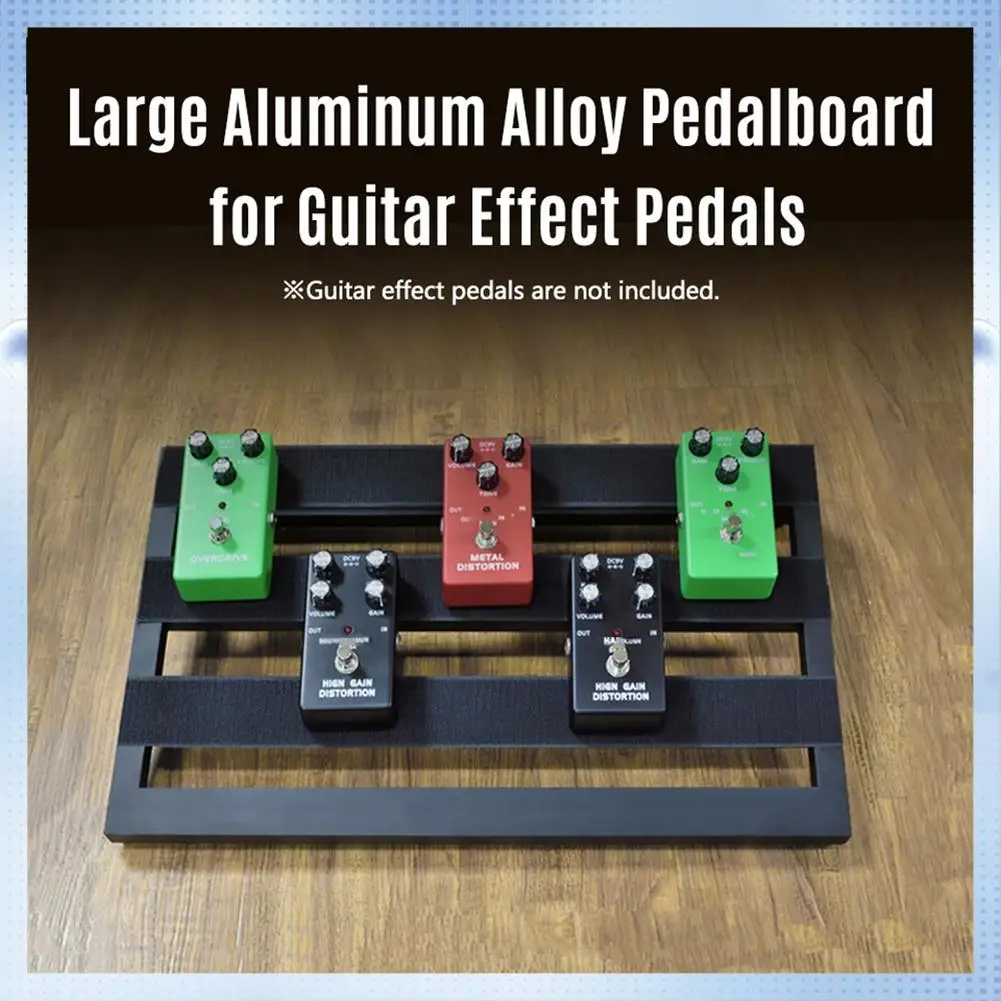 

BA-Large Size Guitar Effect Pedal Board Aluminum Alloy Pedalboard 19.7X11 Inch With Carrying Bag Effect Pedal Plate