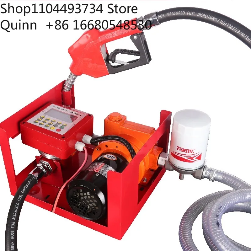 GDOGM Preset Elliptical Gear 12V 24V 110V 220V Flowmeter Fuel Pump 550W High Precision ± 1% Portable  Pump Kit L/GAL