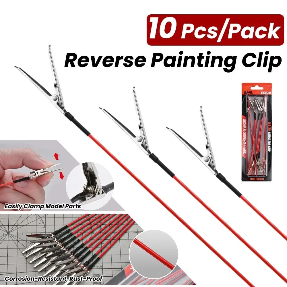 10 unids/pack fuerte fuerza de sujeción Spray Metal coloración Clips inversos resistente duradero Clip de pintura inversa a prueba de herrumbre