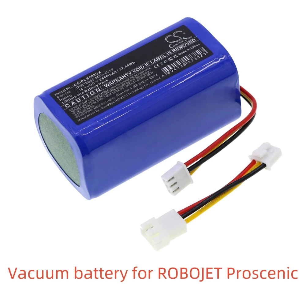 Cs Li-Ion Vacuümbatterij Voor Robojet Prosceneent, 14.4V,2600Mah, X-ONE Focus PR-800T 820T 830T 820S,INR18650-M25-4S1P