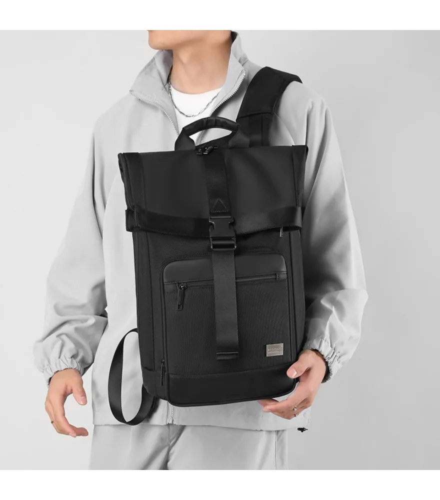 

Backpack Men's Large Capacity Flip Design Casual Computer Bag Manufacturer Prints Short Trip Backpack