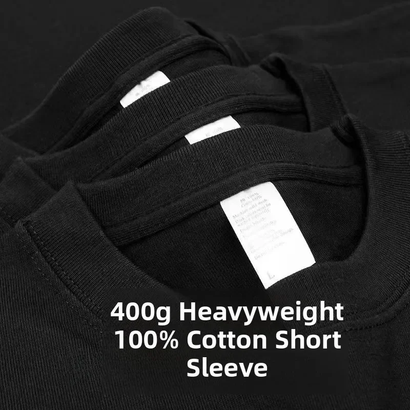 Zwaargewicht T-shirt van puur katoen met korte mouwen Tianqing Kleur Zomer Losvallend Unisex Basic Sle Comfortabel Ademend Casual...