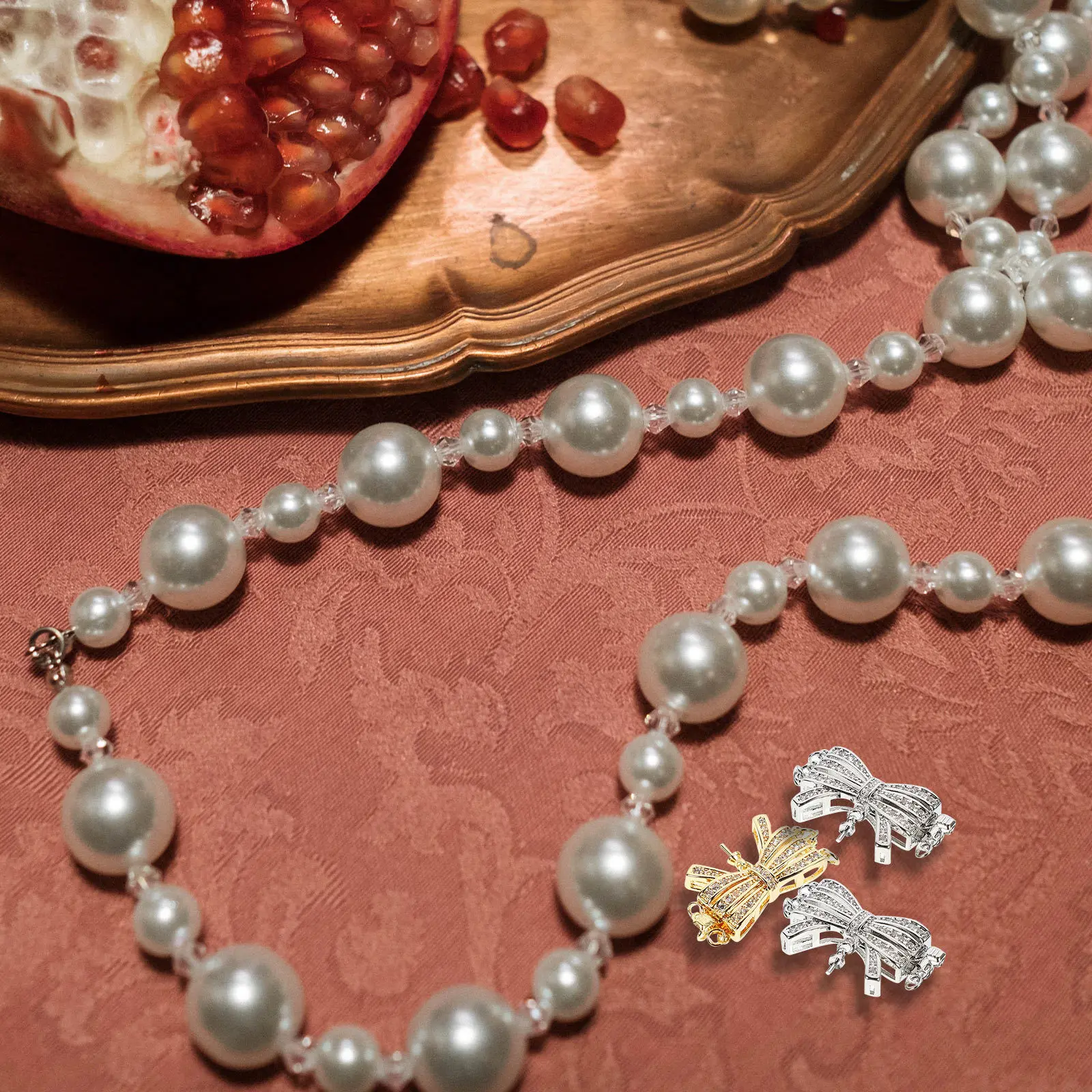 

Necklace Pendant Clasp Hook Small Exquisite Diy Jewelry Making Connector For Bracelet Pearl Craftsmanship Accessory