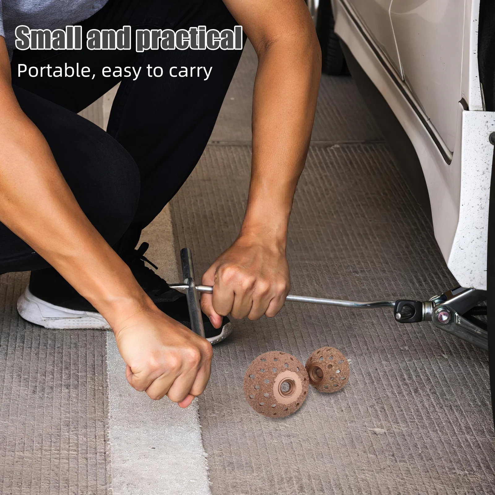 

2pcs 55Mm 38Mm Tungsten Steel Buffing Wheel For Tire Repair Abrasive Grinding Head Auto Vehicle Tyre Buffer Low Speed Die