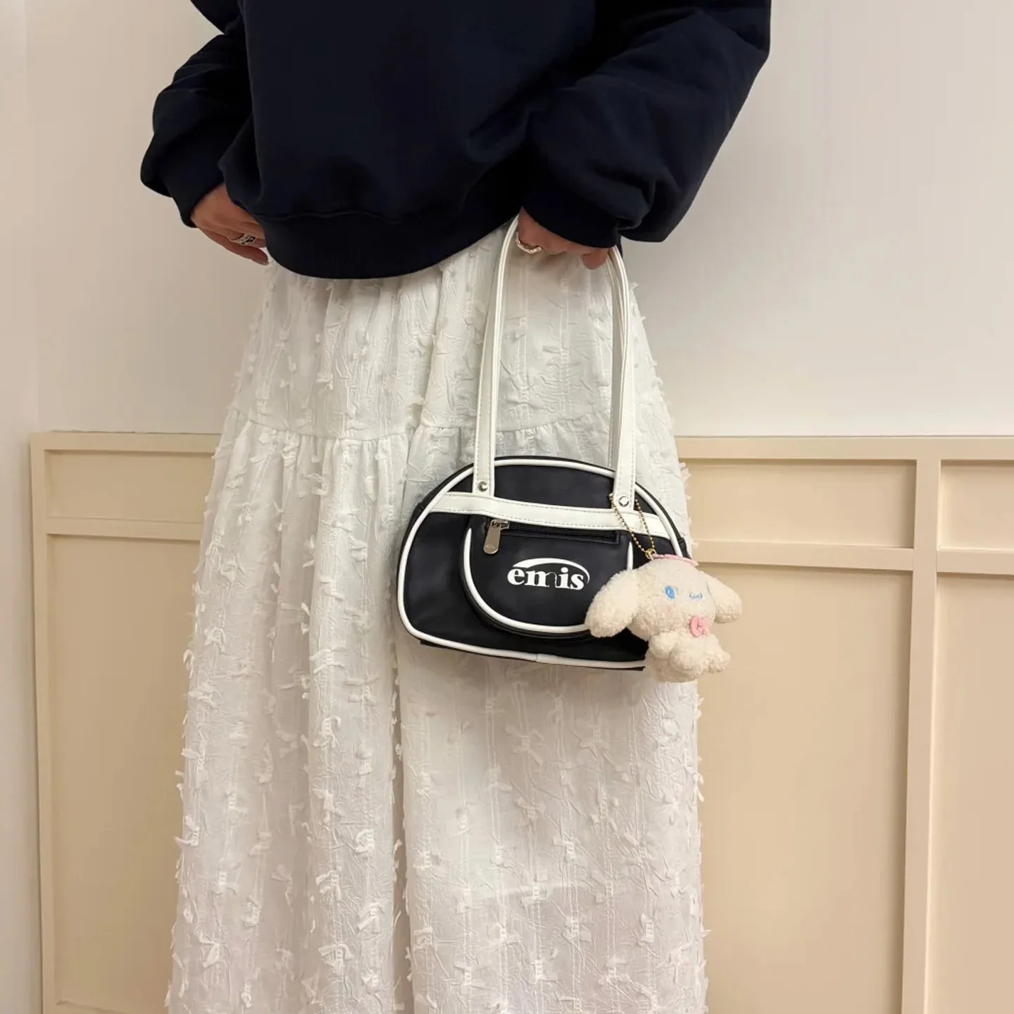 

Fashion Color Blocking Shoulder Bag For Women Korean Letter Zipper Crossbody Bag High-end Casual Handbags Female Commuting Pouch