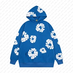 Hoodies Of Men ＆ Women Unisexy Streetwear Vintage Casual Pullover Sweatshirt Kapok Flower Pattern Y2k Couple Clothes Kids Hoody