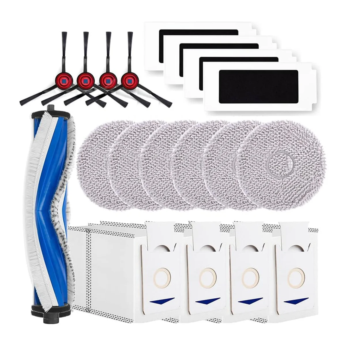 Accessories for ECOVACS DEEBOT T30 Pro Omni / T30 Omni Robot Vacuum Cleaner, Main Brush, Dust Bags,Cloths, Filters