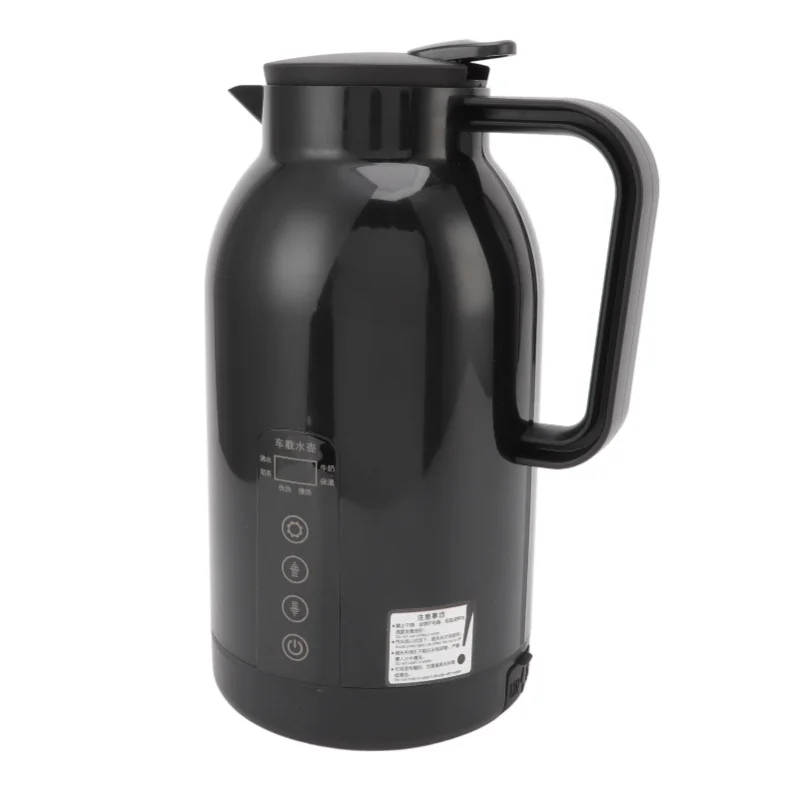 

Автомобильная чашка с подогревом, портативный электрический чайник из нержавеющей стали для чая, кофе, черный, 1300 мл