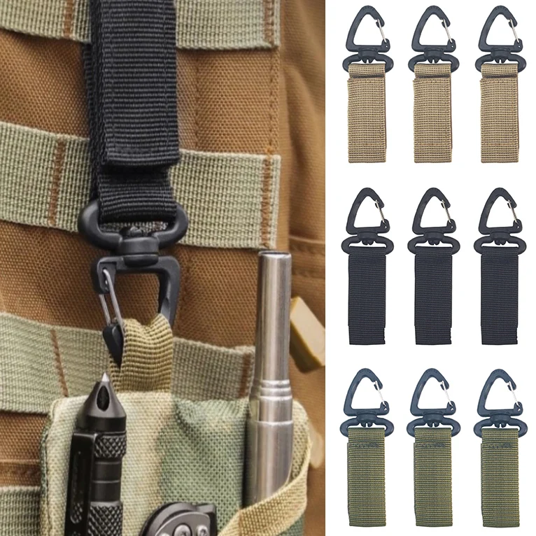 1-10PCS Nylon Hängen Schnalle Outdoor Karabiner Taktische Schnalle Gürtel Clips Schlüsselbund Camping Hängen Haken Camping Werkzeug