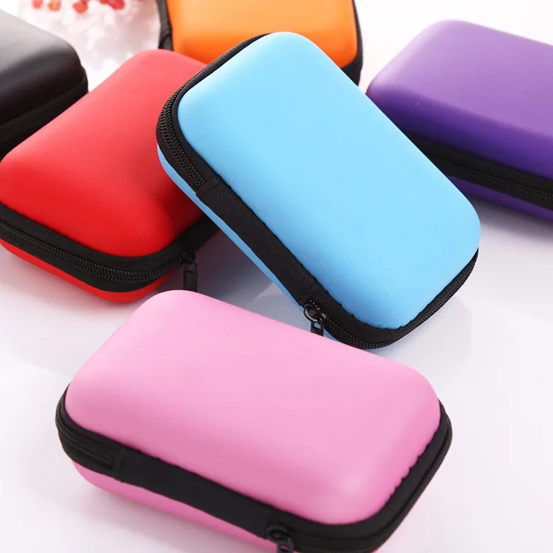 

Zip Fastener Hard Earphone Case Hard Disk Drive Bag Carry Case Pouch Cover Pocket Hard Drive Bags Portable Earbuds Pouch Box