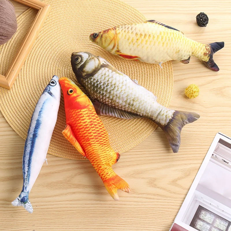 Cat Toy Interactive Floppy Fish Simulation Fish Cat Toy Fish Interactive Pet Chew Toys Easy Install Easy To Use