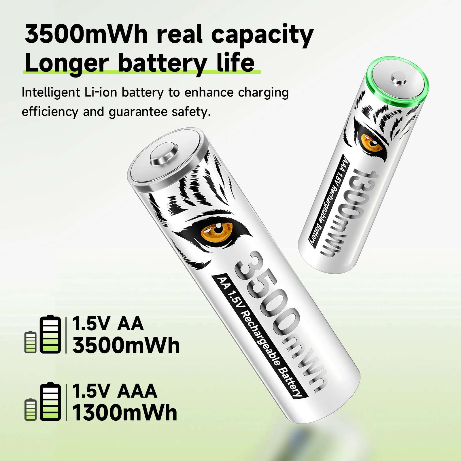 PALO AA AAA Rechargeable Battery AA Lithium ion Battery AAA Rechargeable Li-ion Battery with 1.5V AA