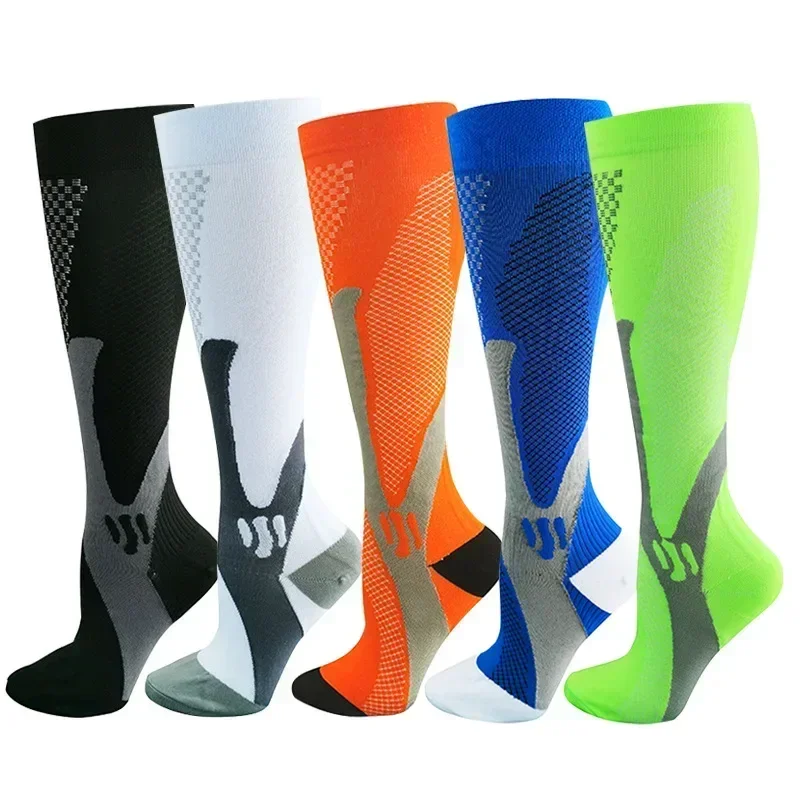 Men's Sports Compression Socks Varicose Veins Cycling Socks Nursing Running Compression Socks Nurse Outdoor Natural Hiking