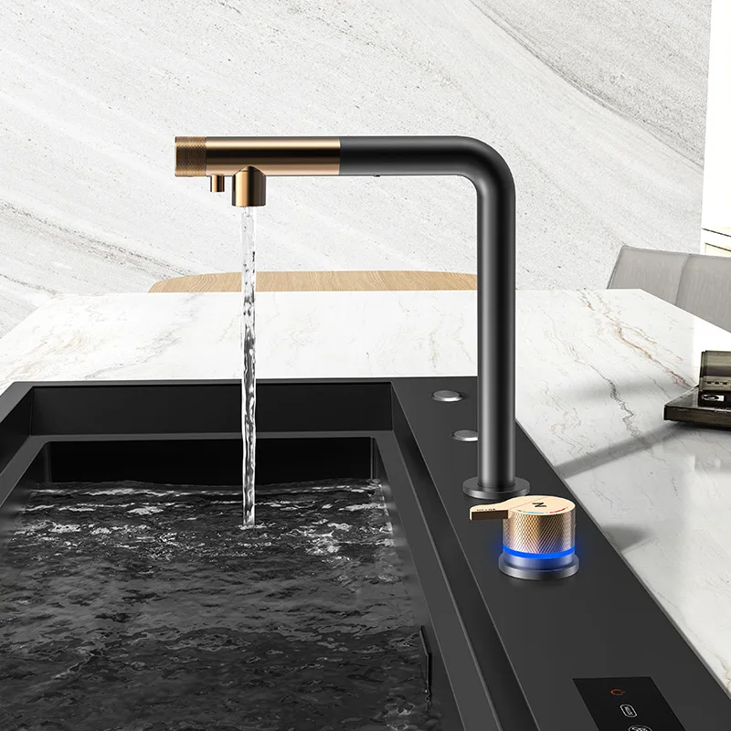 

Кухонный смеситель из нержавеющей стали 304, выдвижной распылитель и выпускной очищенной воды